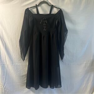 iEFiEL Black Dress Girls Size 10 Whimsigoth Witchy Egirl Cyber Victorian Goth